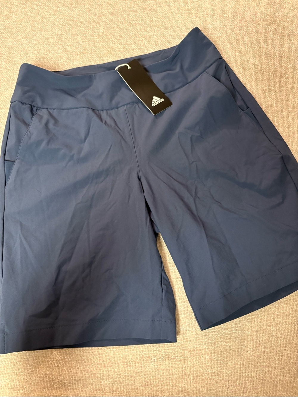 NWT adidas Women's Navy Athletic Bermuda Golf Shorts Size S